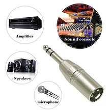 Carica l&#39;immagine nel visualizzatore di Gallery, VCE 2 Pezzi Adattatore Audio XLR Maschio- Jack 6.3mm stereo Spina cavo...