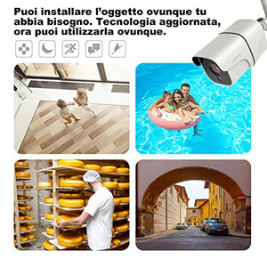 Telecamera di Sorveglianza 1080P WiFi Esterno, COOAU Videocamere...