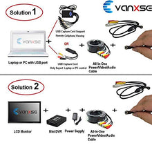 Carica l&#39;immagine nel visualizzatore di Gallery, Vanxse Cctv Mini telecamera di sicurezza spia 3,6 mm 90 gradi HD 1000tvl 6...
