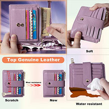 Carica l'immagine nel visualizzatore di Gallery, BTNEEU Porta Carte di Credito in Pelle RFID Blocco Portafoglio Sottile Viola