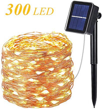 Carica l&#39;immagine nel visualizzatore di Gallery, OxyLED Catene Luminosa Solare Esterno,30M 300 LED Luci Solari Esterno Catena Luminosa con 8 Modalità,IP65 Impermeabileluce Lucine da Esterno/Interno Decorative per Giardino,Natale,Cortile,Festa