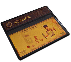 Banconota placcata in oro raffigurante Bruce Lee, idea regalo, tributo alla... - Ilgrandebazar