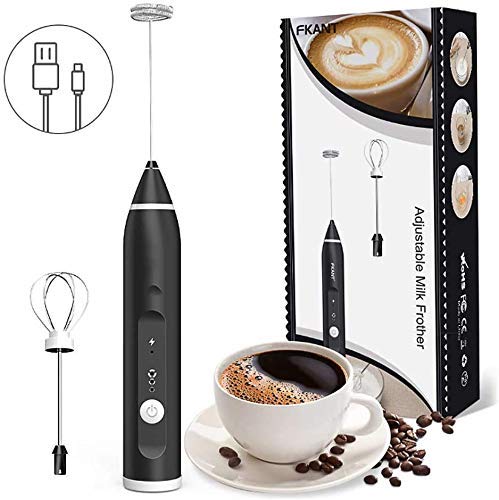 Montalatte Elettrico, Frullino Elettrico Ricaricabile USB Frullino...