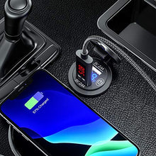 Carica l'immagine nel visualizzatore di Gallery, YGL Impermeabile Caricatore per auto doppio USB con Switch, Presa Rosso-4.8A