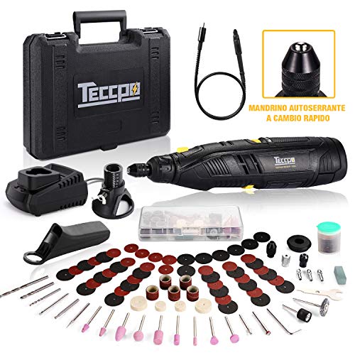Strumento Multifunzione Senza Fili, TECCPO 12V Utensile Rotante Fili...
