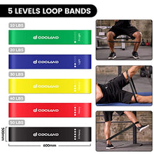 Carica l&#39;immagine nel visualizzatore di Gallery, Set Elastici Fitness con 5 Fasce di Resistenza, Bande Elastiche, Maniglie, Cinghie per Caviglia, Ancoraggio da Porta, Kit Allenamento per Fitness Yoga Pilates, Color