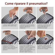 Carica l'immagine nel visualizzatore di Gallery, QUNNIE 22pcs Kit di Riparazione Pneumatici, Strumenti di Riparazione Pneumatici Pesanti e Set di Riparazione Pneumatici per Auto, Moto, Camion, ATV, Trattore, Camper, SUV, Jeep,