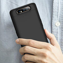 Carica l&#39;immagine nel visualizzatore di Gallery, ivencase Cover Samsung Galaxy A80 + Vetro Temperato, Premio Ibrido Nero