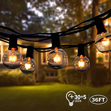 Carica l&#39;immagine nel visualizzatore di Gallery, Catena Luminosa Esterno,VIFLYKOO 36 FT Luci Stringa con 30 G40 30+5 - Ilgrandebazar