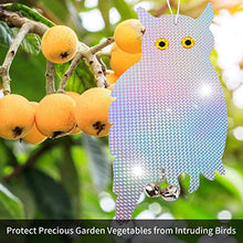 Carica l&#39;immagine nel visualizzatore di Gallery, Herefun 2 Pezzi Gufo Spaventapasseri Riflettenti, Repellente Uccelli, Gufo...