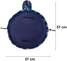 Carica l&#39;immagine nel visualizzatore di Gallery, Borsa per il trucco con coulisse pigra Borsa per cosmetici da viaggio grande Portatile Borsa per cosmetici da viaggio Custodia per il trucco da viaggio per donna Ragazza (Fenicottero blu scuro) Dark Blue Flamingo