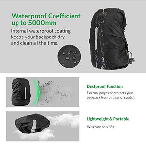 ThorFire Coprizaino Antipioggia, Parapioggia per Zaino L(40-55L), nero