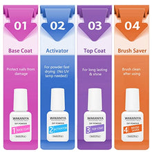 Carica l'immagine nel visualizzatore di Gallery, Set di unghie per Dipping Powder 8 colori Clear White Dip Powder Nail Kit Starter con Top Base Coat Activator &amp; Manicure Tools, Dip Polvere Unghie Kit per French DIY Home Nail System