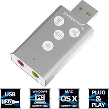 Carica l&#39;immagine nel visualizzatore di Gallery, Sabrent Adattatore USB Audio Esterno Stereo per Windows e Mac. Plug &amp; Play...
