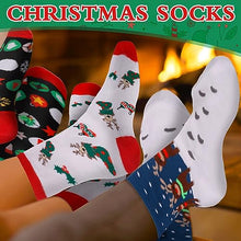 Carica l'immagine nel visualizzatore di Gallery, MOYKSRR 8 Paia Calzini Natale, Calze Natale Cotone, Cotone Caldi Calze, Natale Calzini Cotone Unisex, Calzini Divertenti Regali Natale Compleanno per Mamma Moglie Amica, Taglia 36-43