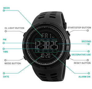 Orologi da polso uomo - 50M impermeabili digitale sportivi da...