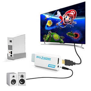 Convertitore Da Wii A HDMI,GANA Adattatore da a HDMI Video di Bianco