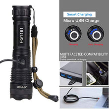 Carica l'immagine nel visualizzatore di Gallery, Torcia LED USB Ricaricabili, Potente 4000 Lumen XHP50 Militare...