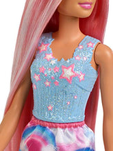 Carica l&#39;immagine nel visualizzatore di Gallery, Barbie Bambola Principessa Arcobaleno con Capelli Rosa Lunghi e Spazzola,... - Ilgrandebazar