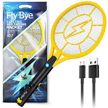 Carica l'immagine nel visualizzatore di Gallery, Fly-Bye - Racchetta Zanzare Elettrica (Versione 2023 aggiornata) - 4000v Antizanzare Elettrico - Zanzare Elettrico USB Ricaricabile - Ammazza Zanzare Elettrico con Luce LED - Anti Zanzare Elettrico
