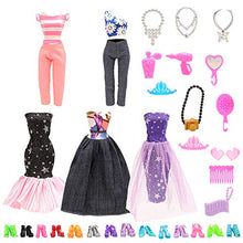 Carica l&#39;immagine nel visualizzatore di Gallery, Miunana 28 Pezzi per 11.5 5 Abiti + 10 Pcs Scarpe + 13 Accessori Per Barbie - Ilgrandebazar
