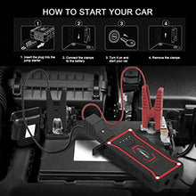 Carica l&#39;immagine nel visualizzatore di Gallery, YABER Avviatore Batteria per Moto/Auto, 1500A 20000mAh Emergenza...