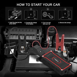 YABER Avviatore Batteria per Moto/Auto, 1500A 20000mAh Emergenza...