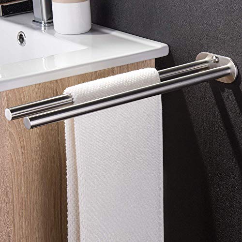 ZUNTO Bagno Porta Salviette da Parete Acciaio Inox Portasciugamani 40cm 2...