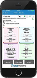 Tempo, termometro Wireless Bluetooth, igrometro, Pressione 33mm X 8mm, Purple - Ilgrandebazar