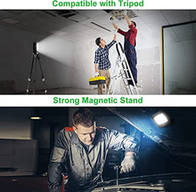 Carica l&#39;immagine nel visualizzatore di Gallery, CLV Faro Luce LED Portatile 60W, Faro LED Ricaricabile USB &amp; Solare con 12000mAh Batteria, 4 Modalità di Illuminazione 5 Luminosità, Luci da Lavoro per Cantiere, Garage, Campeggio, Emergenza