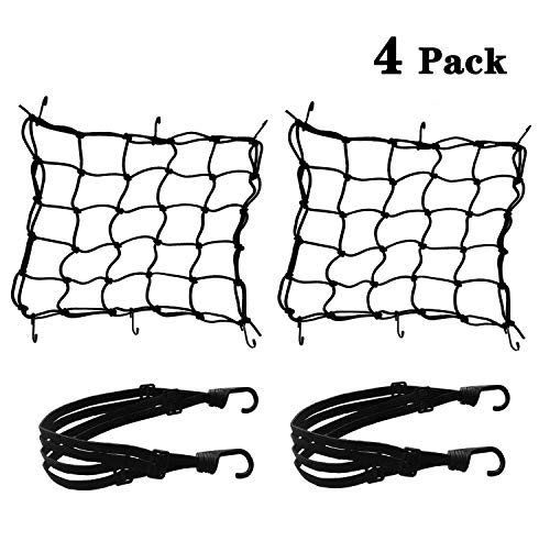 2pz Rete Ragno Elastica + Corda Elastica, Annhao Accessori per Moto Bici... - Ilgrandebazar