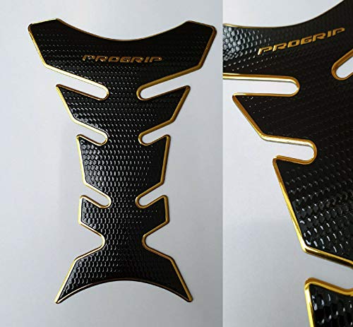 Paraserbatoio sottile effetto carbonio oro autoadesivo moto
