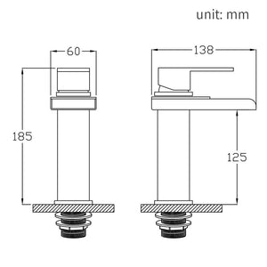 HOMELODY Rubinetto Bagno Lavabo,Miscelatore Monocomando,Rubinetto Cromo - Ilgrandebazar