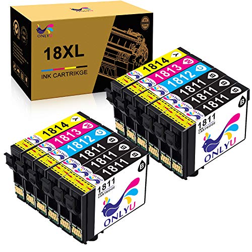 ONLYU Sostituzione cartucce 12 pacchi (6 Nero 2 Ciano 2 Magenta 2 Giallo)