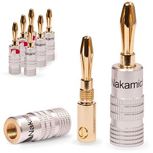 8x High End Nakamichi Bananenstecker 8 Stück,