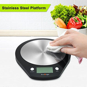 ACCUWEIGHT Bilancia Digitale da Cucina Bilance Alimenti Elettronica con Nero - Ilgrandebazar