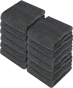 Utopia Towels - 12 Asciugamani per Il Viso 700 g/mq - 30 x 30 cm, Grigio - Ilgrandebazar