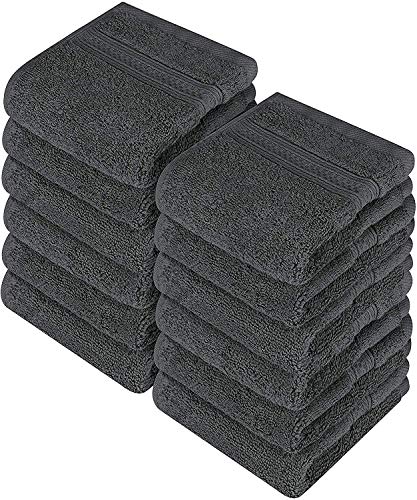 Utopia Towels - 12 Asciugamani per Il Viso 700 g/mq - 30 x 30 cm, Grigio - Ilgrandebazar