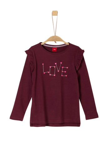 s.Oliver 53.909.31.8889 Maglietta a Maniche Lunghe, Viola (Berry 4936),...