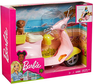Barbie Scooter e Cagnolino, Moto con Cucciolo e Casco, Bambola Non Inclusa,... - Ilgrandebazar