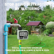 Carica l&#39;immagine nel visualizzatore di Gallery, Kazeila Timer Digitale per Irrigazione, Timer Acqua Giardino Programmabile con Ritardo Pioggia, Modalità di Irrigazione Automatica e Manuale, per Giardino, Prato, Patio, Fattoria