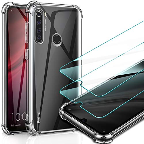 Leathlux Cover Xiaomi Redmi Note 8T Custodia Trasparente + 2 × - Ilgrandebazar