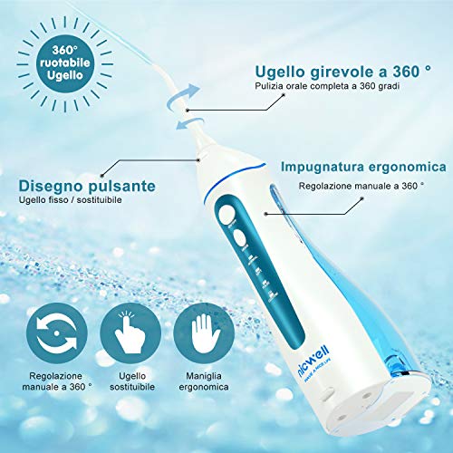 Idropulsore Dentale Portatile, NICWELL Irrigatore Orale Professionale –