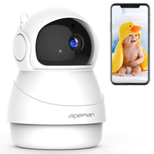 Carica l&#39;immagine nel visualizzatore di Gallery, Apeman 1080P Telecamera Wi-Fi Interno ,Videocamera Sorveglianza XT-ID73-DE - Ilgrandebazar