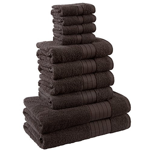 Dreamscene di lusso asciugamani, 100% cotone egiziano, cioccolato, 10 pezzi - Ilgrandebazar