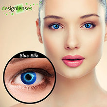 Carica l&#39;immagine nel visualizzatore di Gallery, Designlenses Lenti a Contatto Colorate Blu Elfo per Halloween, morbide, - Ilgrandebazar