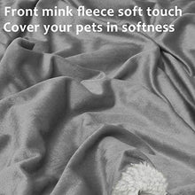 Carica l&#39;immagine nel visualizzatore di Gallery, Coperta in pile per cuccioli, piccola e lavabile, sherpa Grigio/bianco.