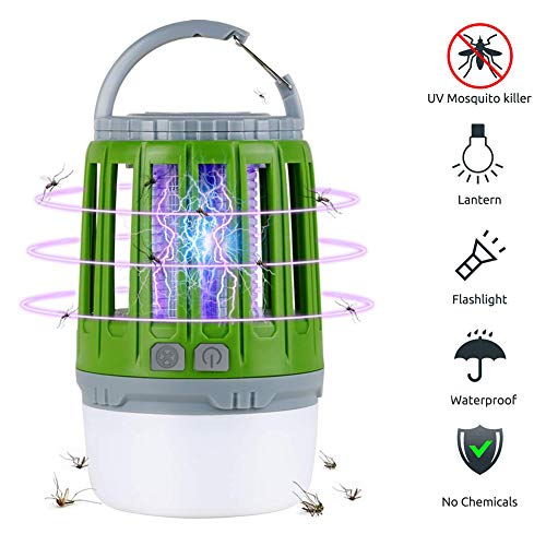 Linkax Zanzariera Elettrica，Lampada Antizanzare，2 in 1 Lampada Anti Verde