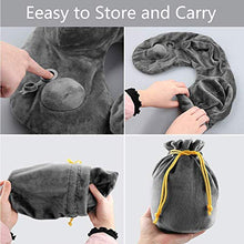 Carica l&#39;immagine nel visualizzatore di Gallery, Cuscino da viaggio per il collo, ideale viaggi in ufficio e a casa, Grau - Ilgrandebazar