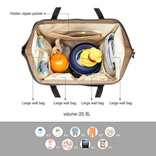 Carica l&#39;immagine nel visualizzatore di Gallery, Pipibear Zaino Fasciatoio - Isolamento, Impermeabile, Grande Grigio-nero